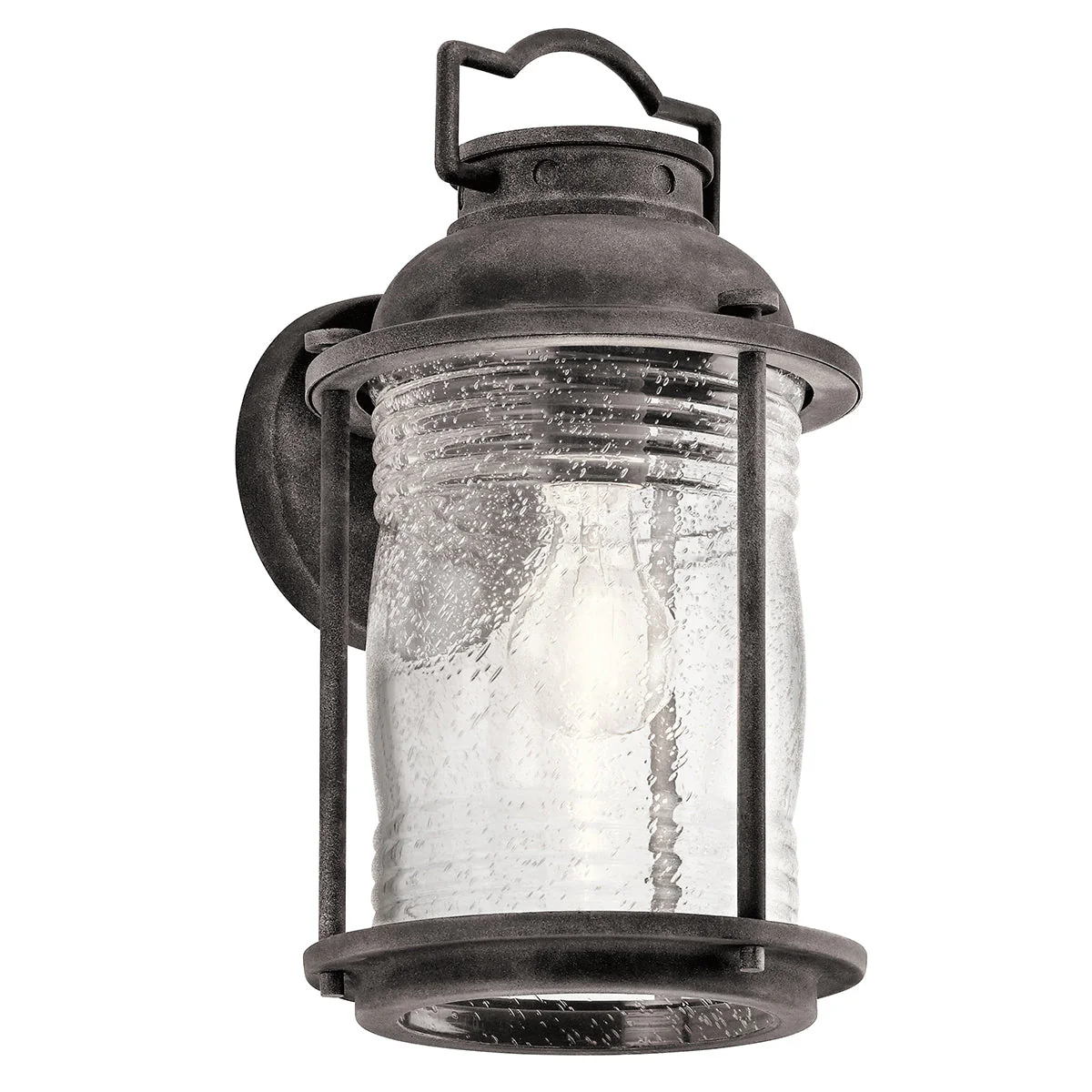 Ashland Bay Small/Medium/Large Wall Lantern - Weathered Zinc/Burnished Bronze Finish - Image 7