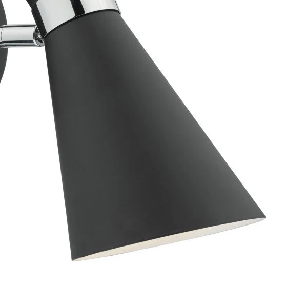 Ashworth Single Wall Spotlight - Matt Black/Polished Chrome - Image 3