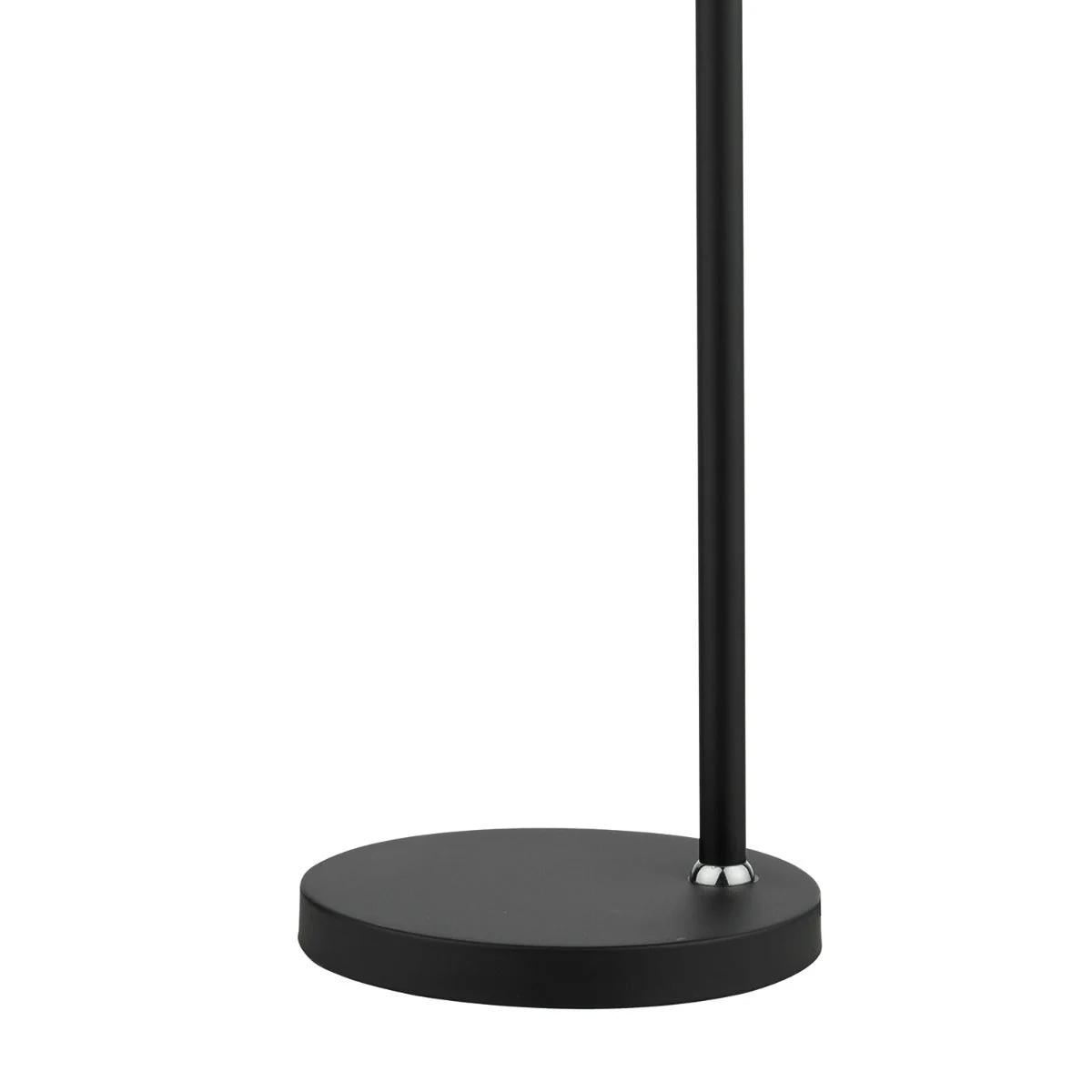 Ashworth Table Lamp Matt Black & Polished Chrome E14 - Image 3