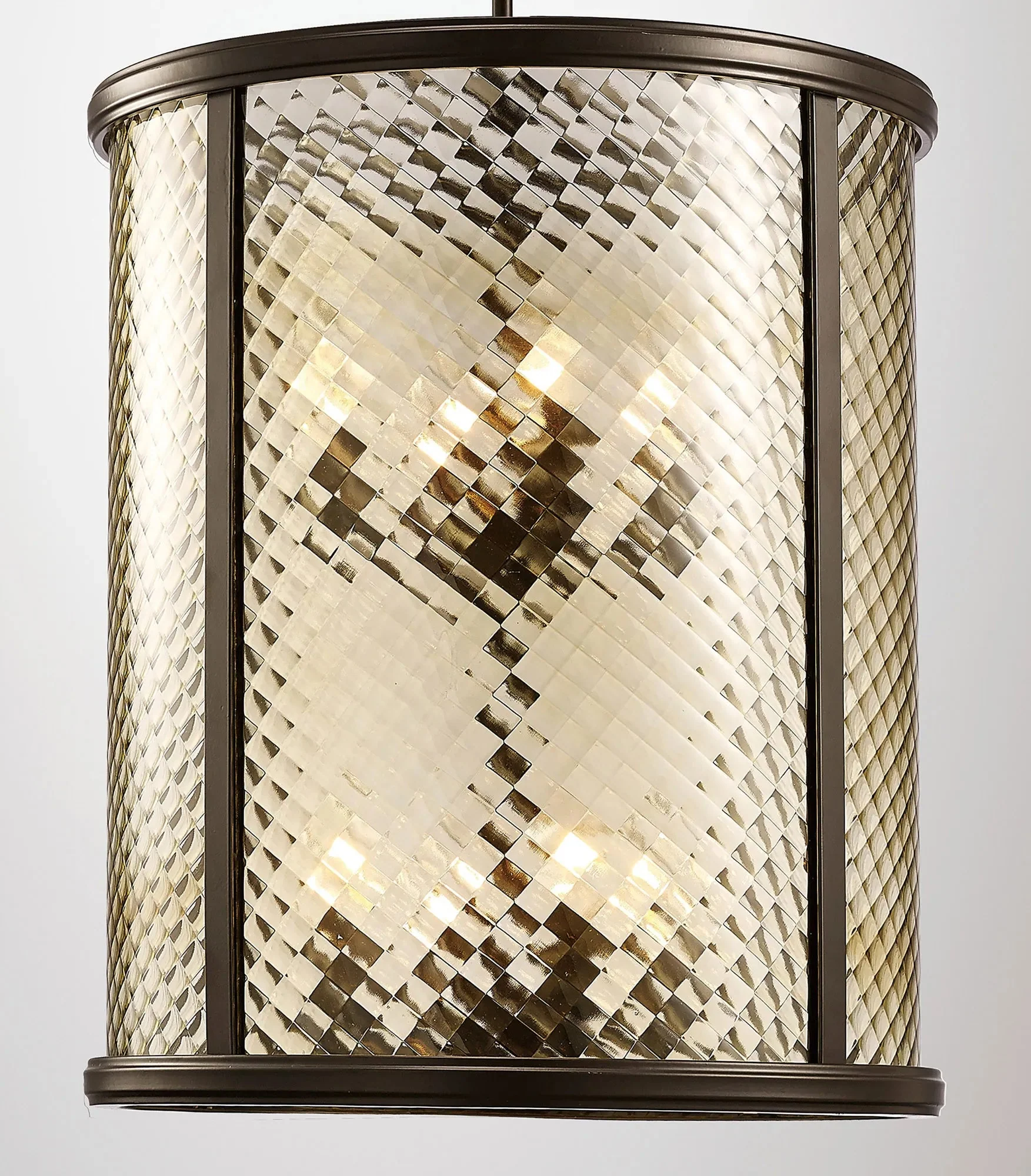 Asia Pendant 8 Light - Oiled Bronze/Clear Glass - Image 2
