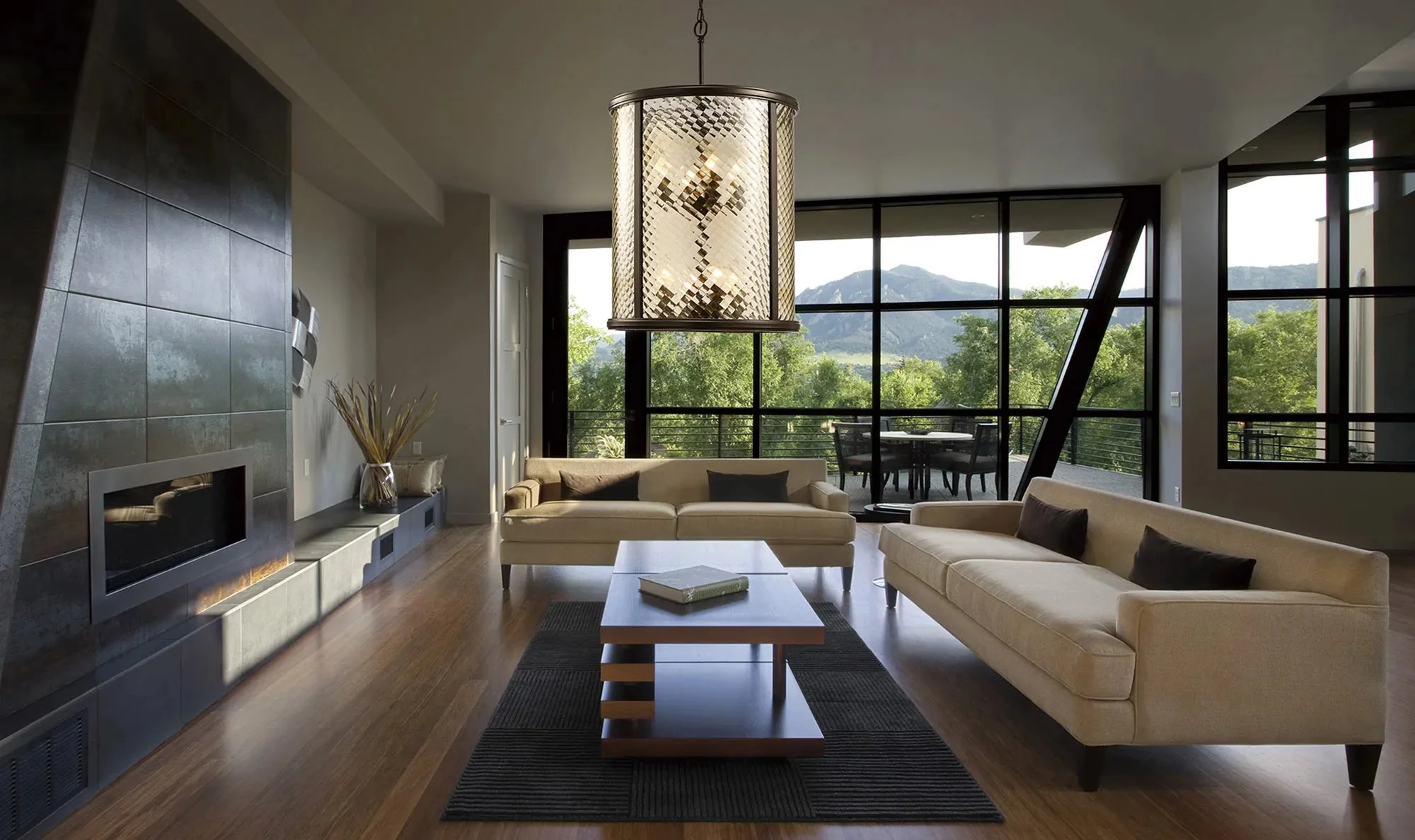 Asia Pendant 8 Light - Oiled Bronze/Clear Glass - Image 3