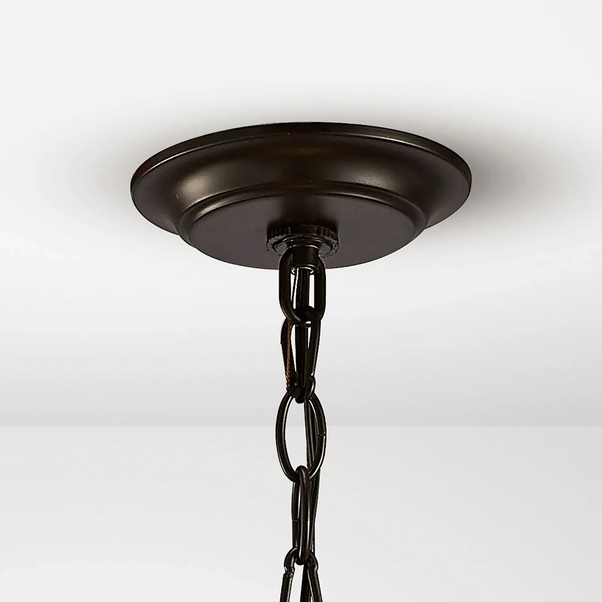 Asia Pendant 8 Light - Oiled Bronze/Clear Glass - Image 4