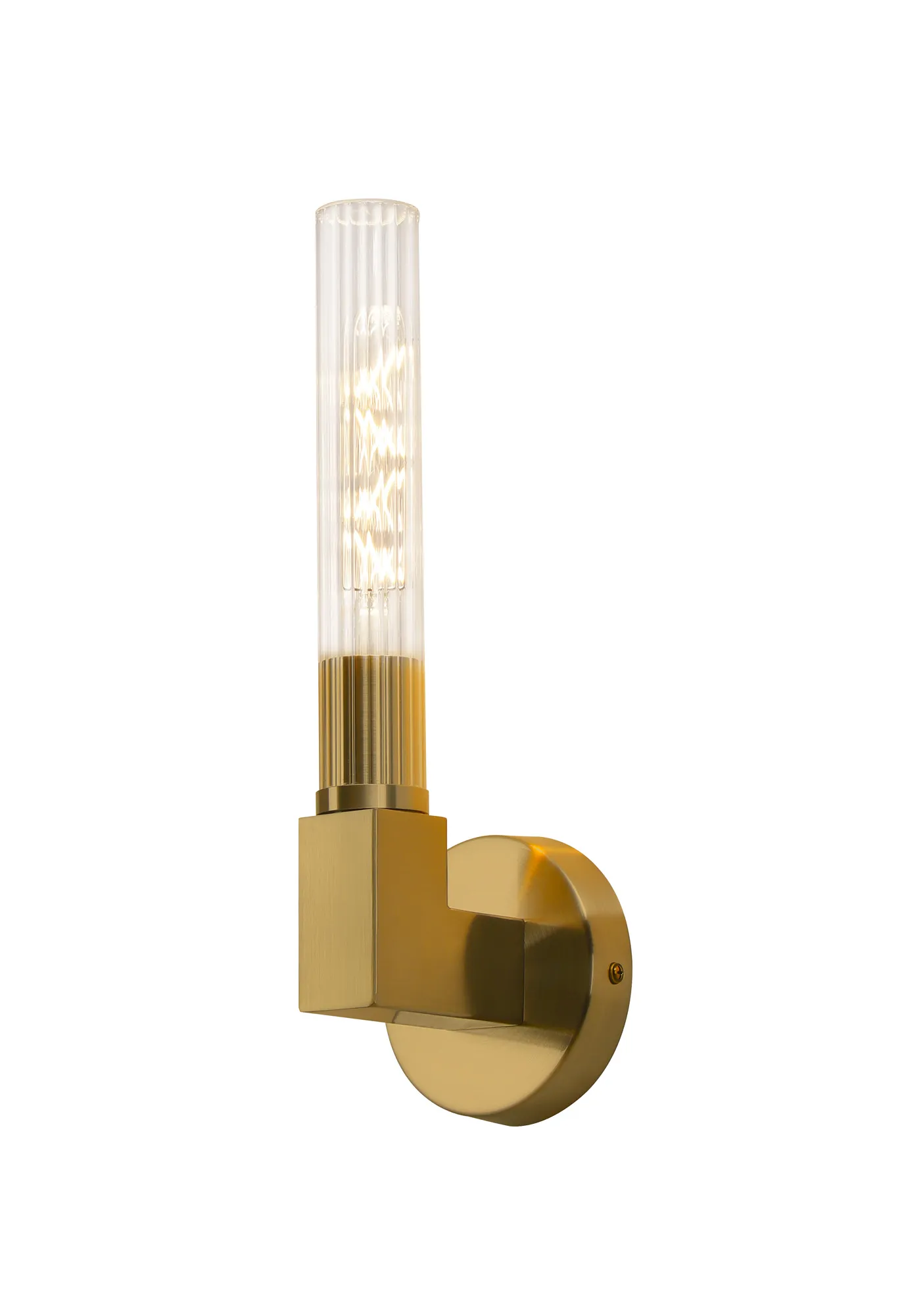 Asti 1 Light Wall, E27, IP44, Antique Brass/Satin Nickel/Satin Black/Gold Finish - Image 6