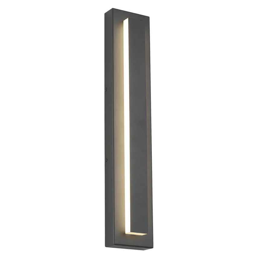 Aspen 15"/26" Outdoor Wall Light- Natural Brass/ Charcoal Finish - Image 3