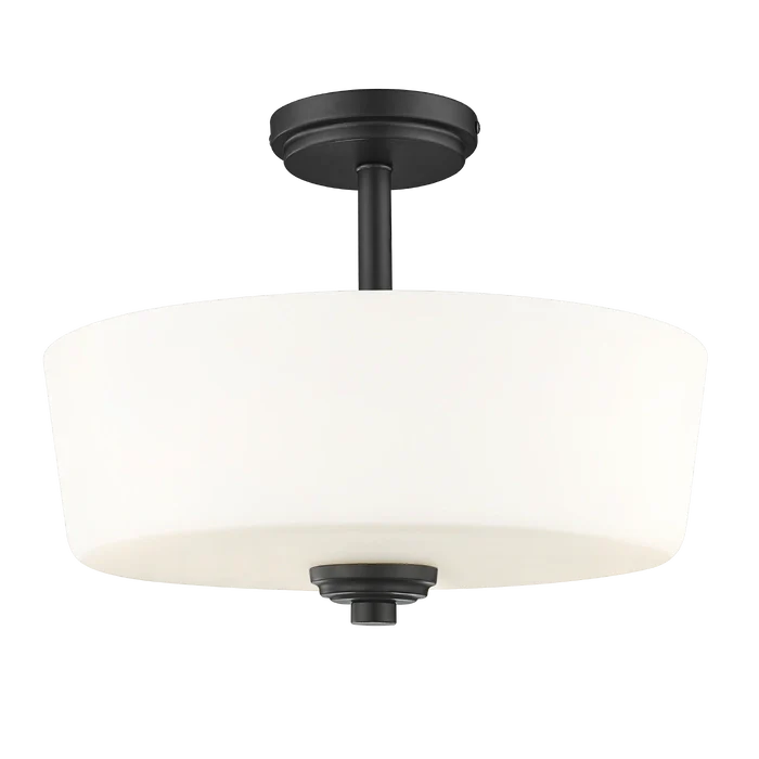 Aspen 3Lt Semi Flush Fitting - Black/Brass - Image 2