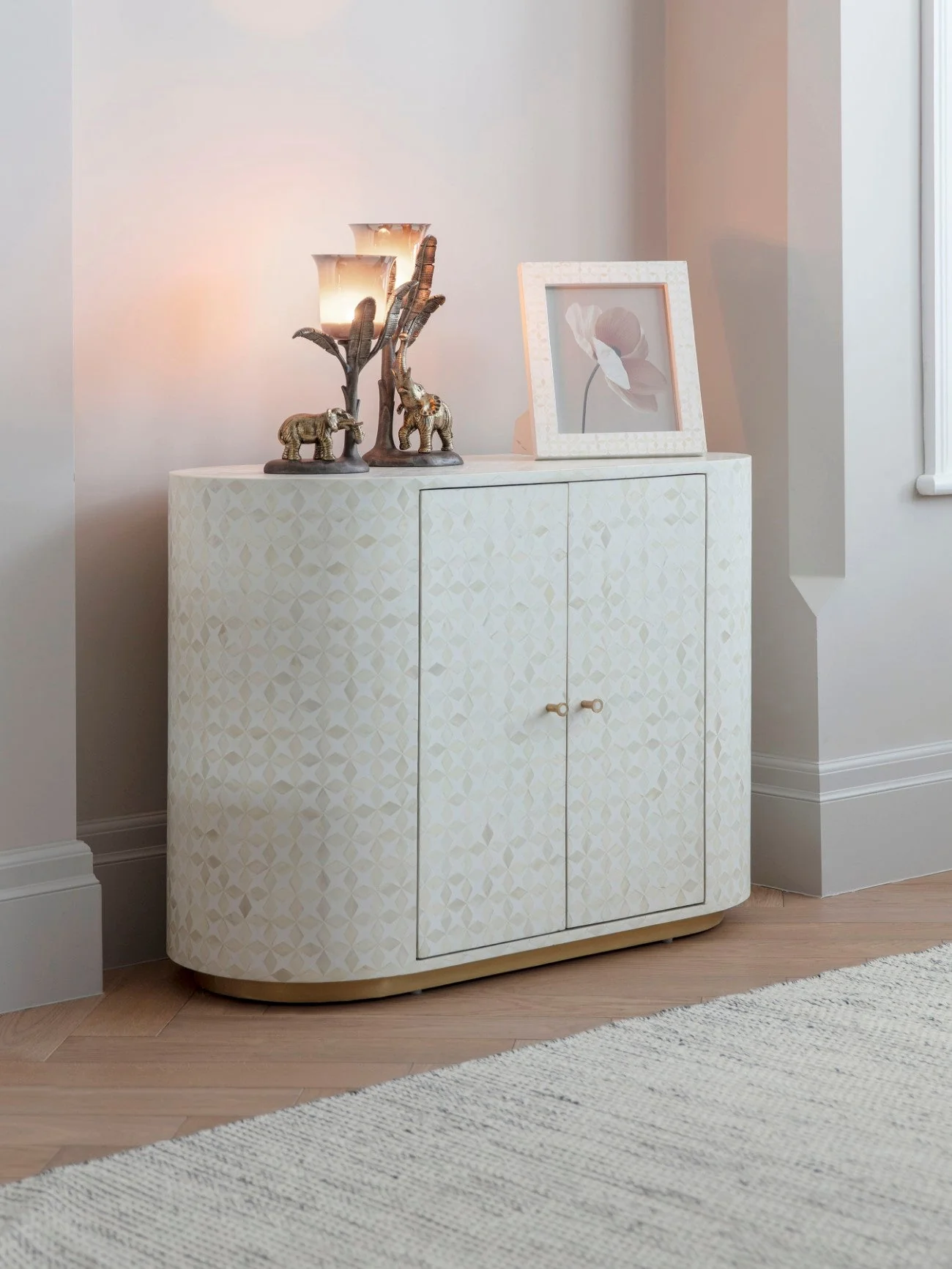 Aspen Bone Inlay Two Door Cabinet - Image 6