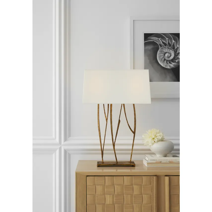 Aspen Console Lamp- Blackened Rust/ Gilded Iron Finishes - Image 3