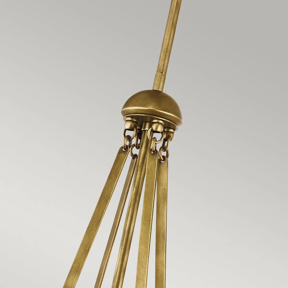 Aster 3Lt  Centre Ceiling Light - Natural Brass/Polished Nickel Finish - Image 3