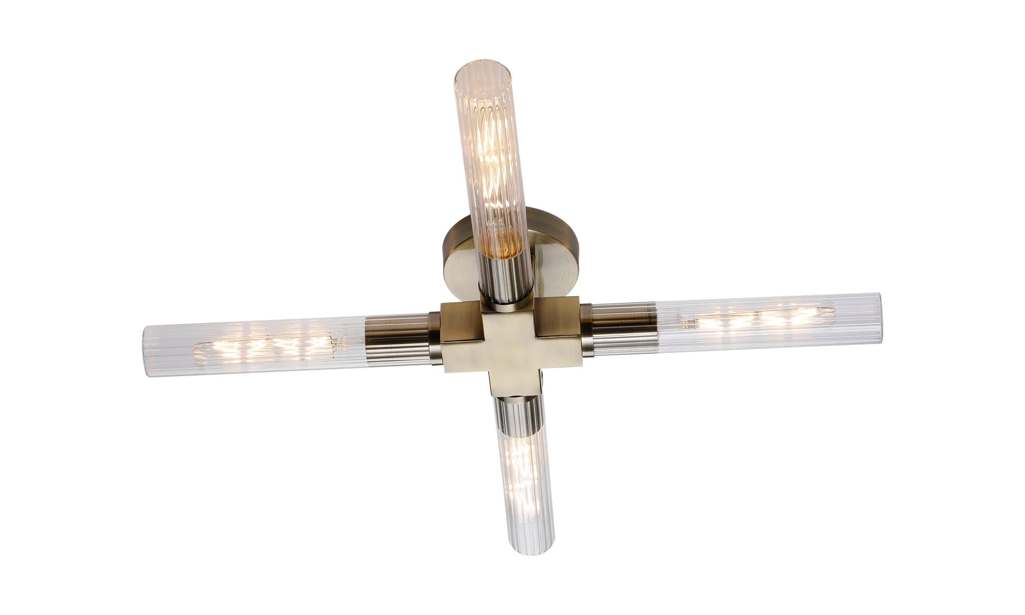 Asti 2/4 Light Ceiling, E27, IP44, Antique Brass/Satin Nickel/Satin Black Finish - Image 4