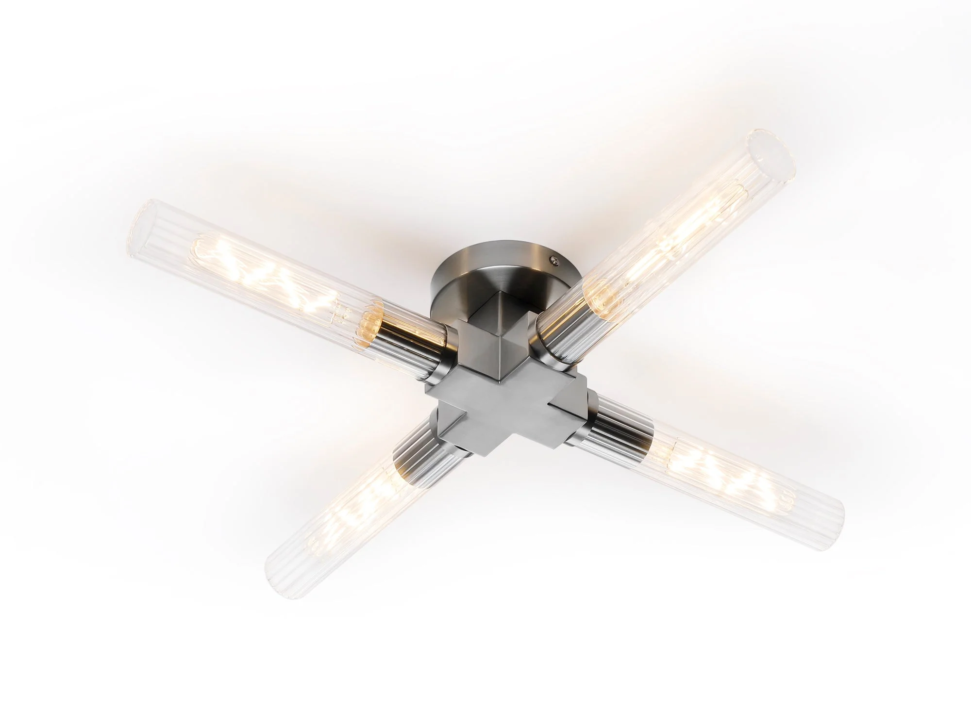 Asti 2/4 Light Ceiling, E27, IP44, Antique Brass/Satin Nickel/Satin Black Finish - Image 5