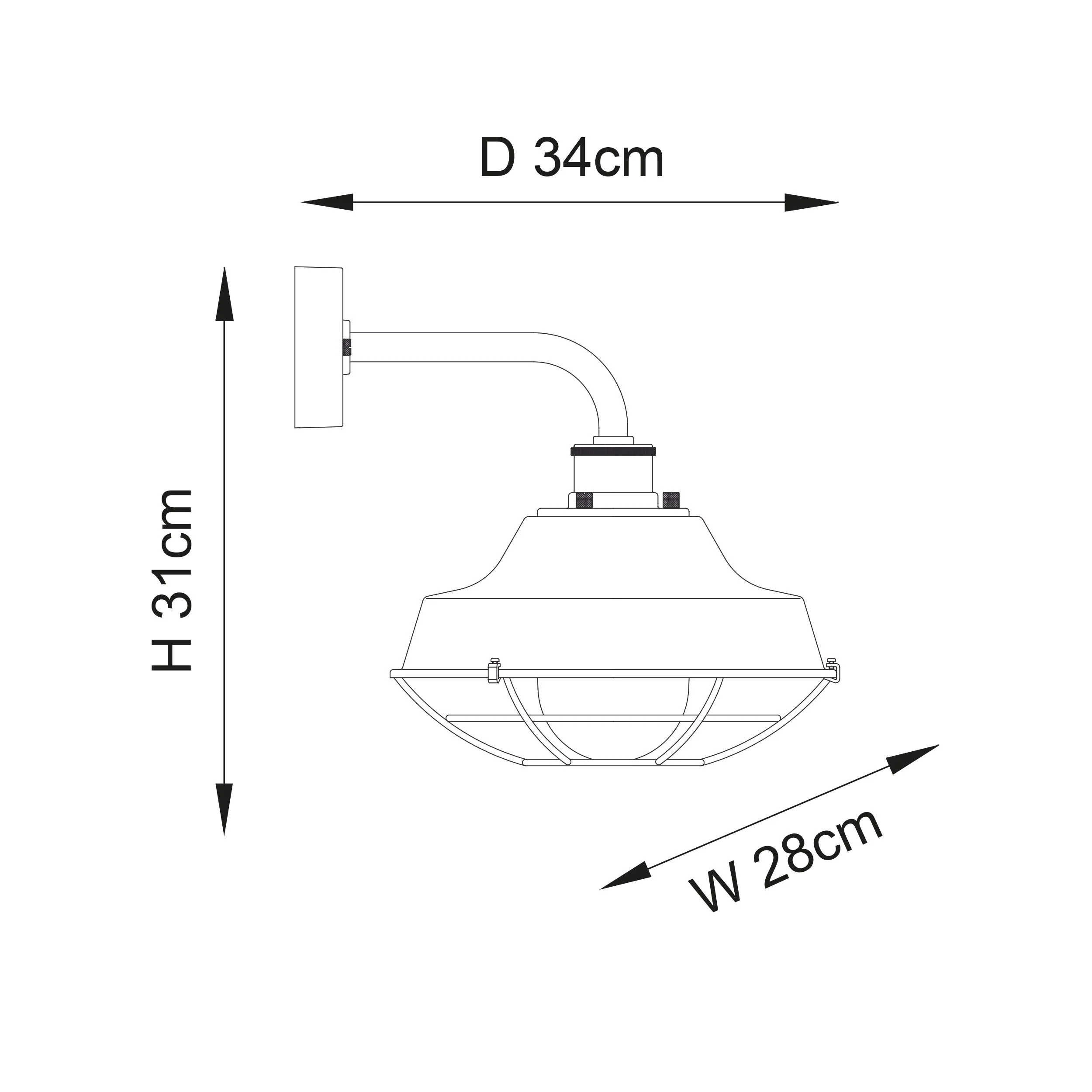 Astley Outdoor Wall Light - Matt Black - Image 10