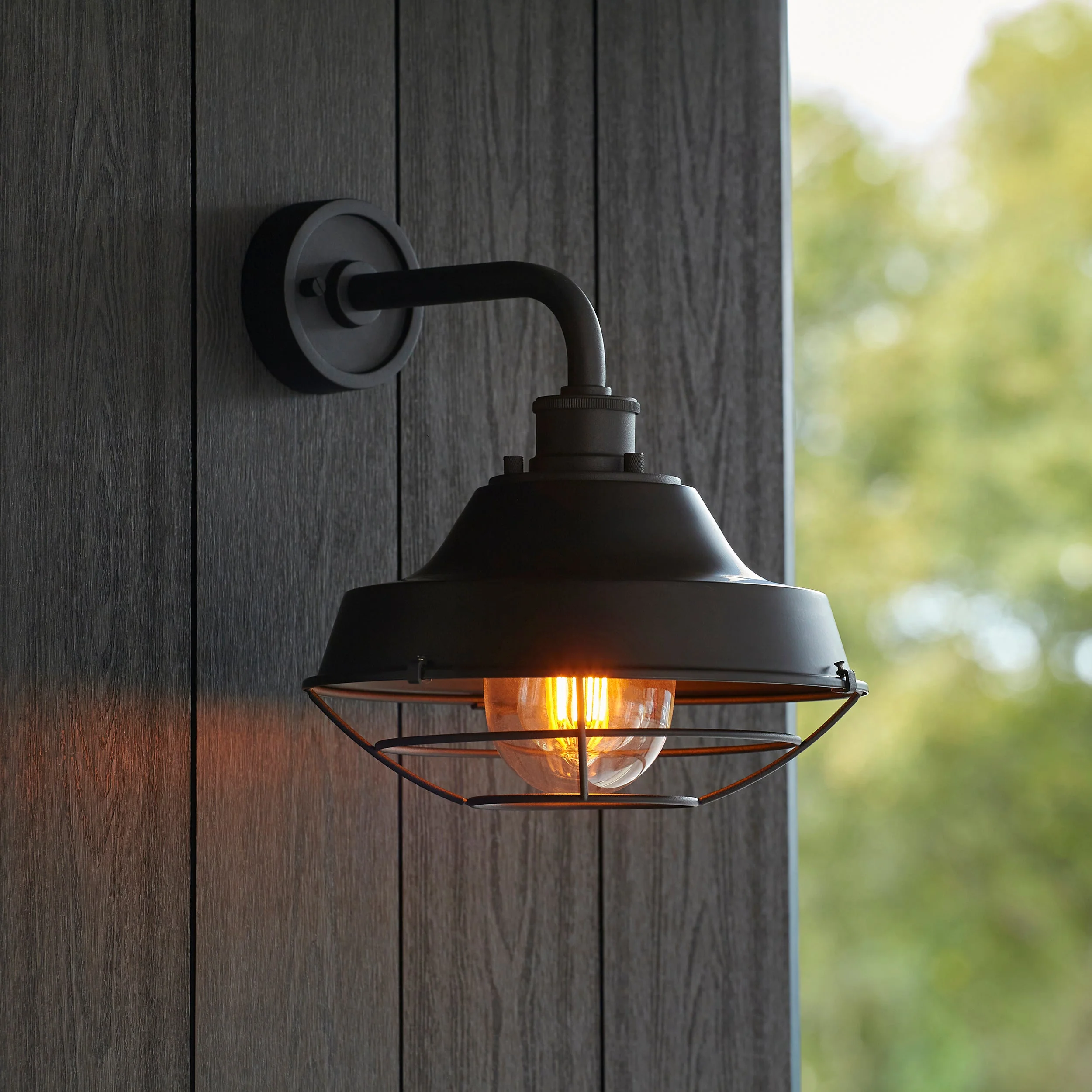 Astley Outdoor Wall Light - Matt Black - Image 3