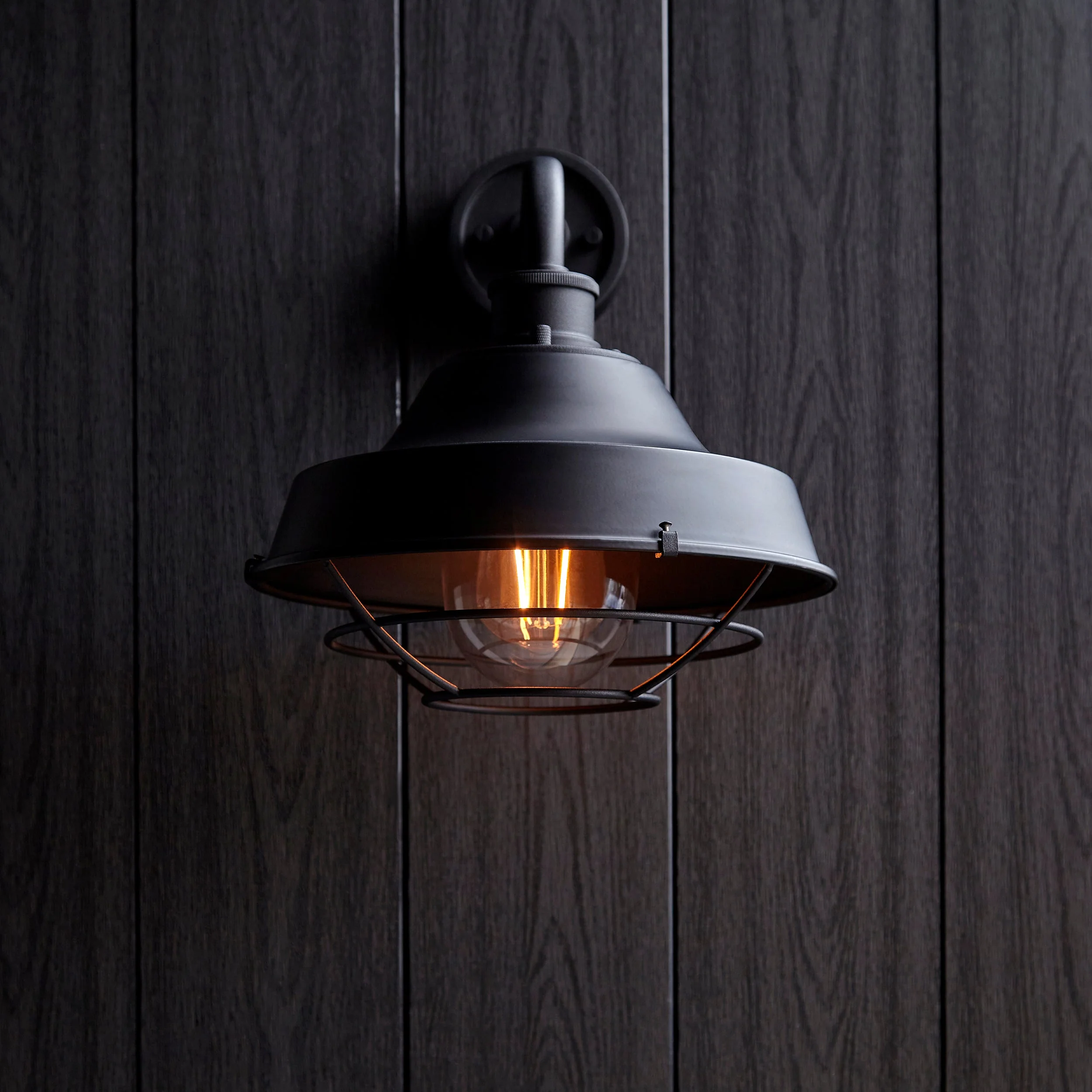 Astley Outdoor Wall Light - Matt Black - Image 5