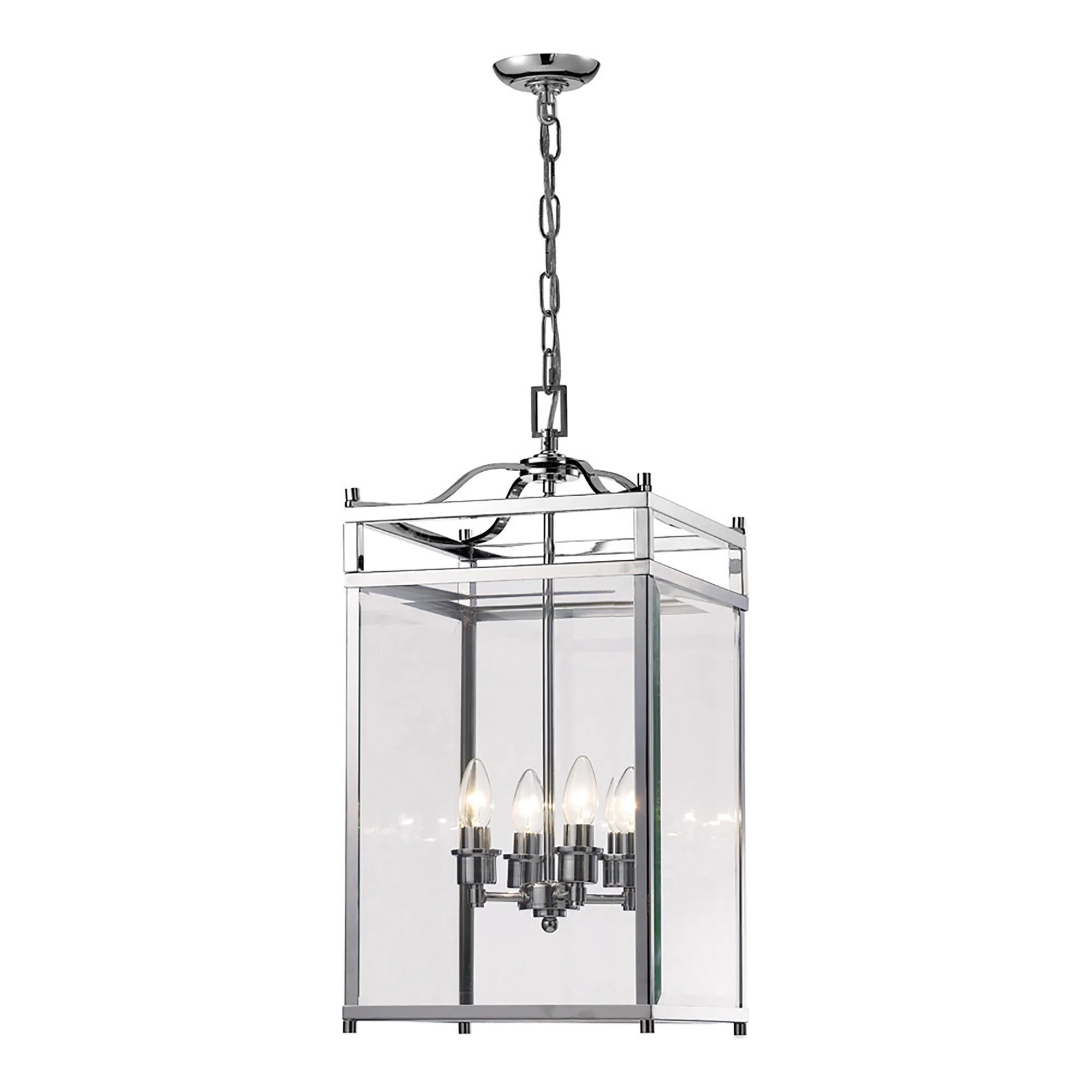 Aston Square Pendant 3,4,6 Light E14 Polished Chrome/Glass - Image 4