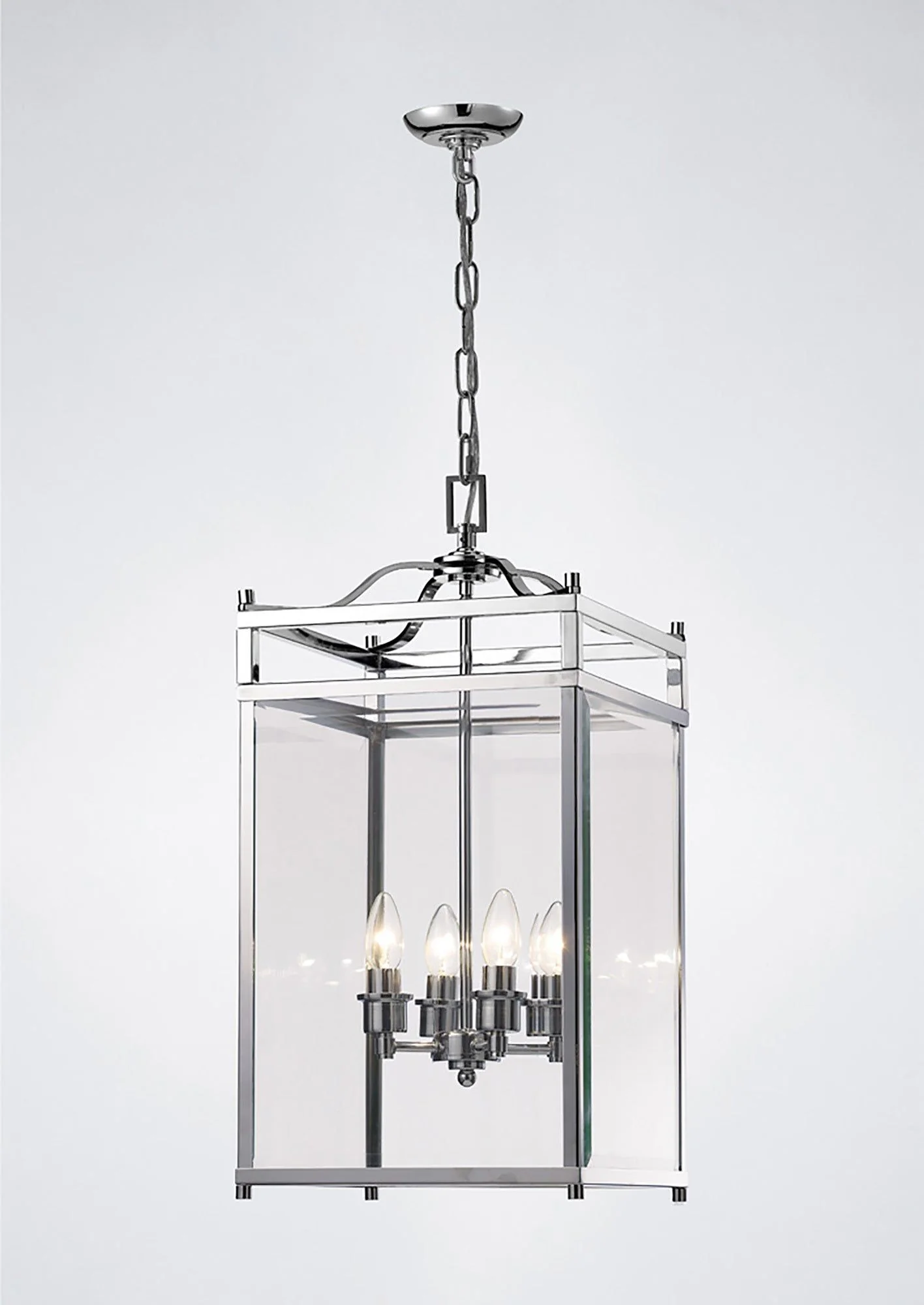 Aston Square Pendant 3,4,6 Light E14 Polished Chrome/Glass - Image 5