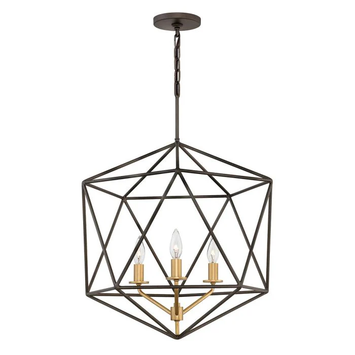 Astrid 3/5 Light Pendant Chandelier - Matte Bronze and Deluxe Gold - Image 3