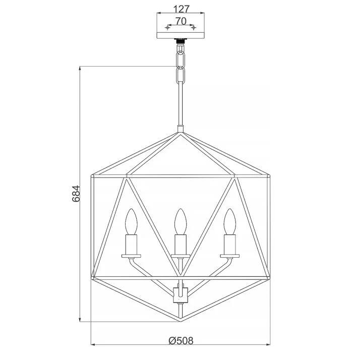 Astrid 3/5 Light Pendant Chandelier - Matte Bronze and Deluxe Gold - Image 4