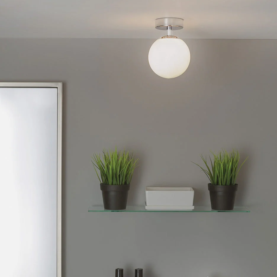 Denver Bathroom Ceiling Light IP44 - Polished Chrome / Black - Image 2