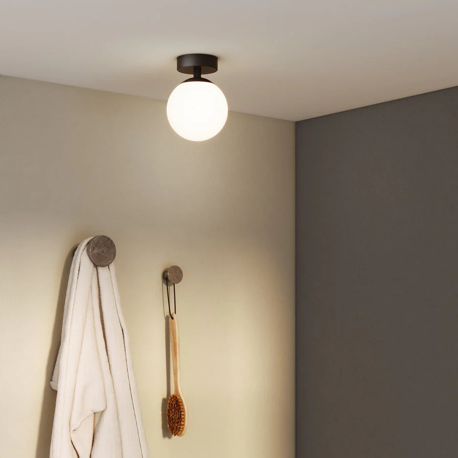 Denver Bathroom Ceiling Light IP44 - Polished Chrome / Black - Image 4
