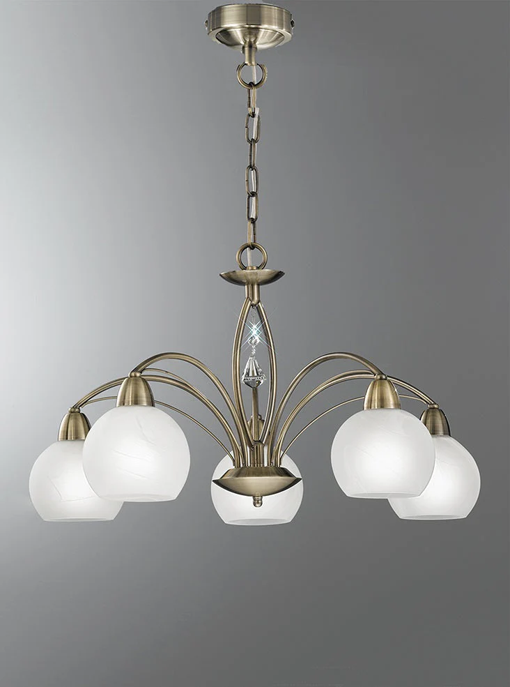 Athena 3/5Lt Chandelier/Flush Light - Satin Nickel/Bronze Finish - Image 4