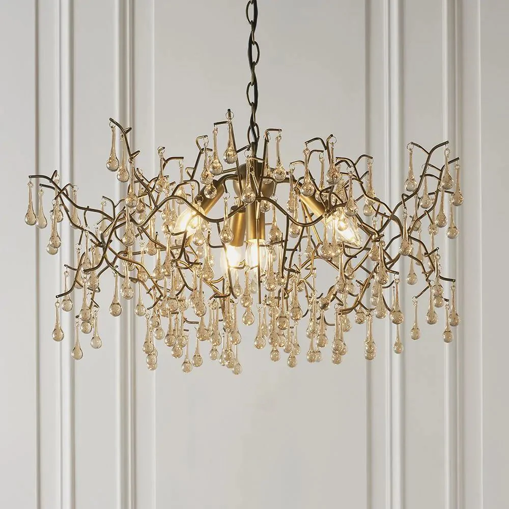 Athena 4L Centre Ceiling Light -  Aged Gold & Aged Silver  Finish - Image 2