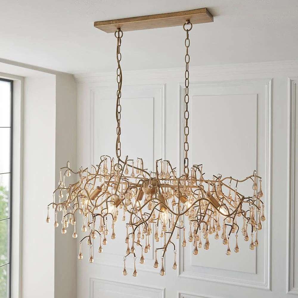Athena 6L Kitchen Island Light - Aged Gold & Champagne Finish - Image 4