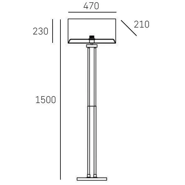 Athens Floor Lamp White Chrome Finish - Image 3