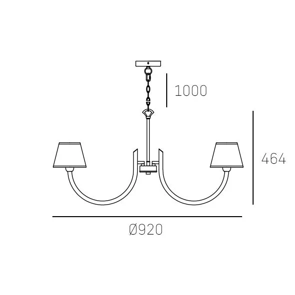Atlanta 8Lt Multi-Arm Pendant - Polished Nickel - Image 4