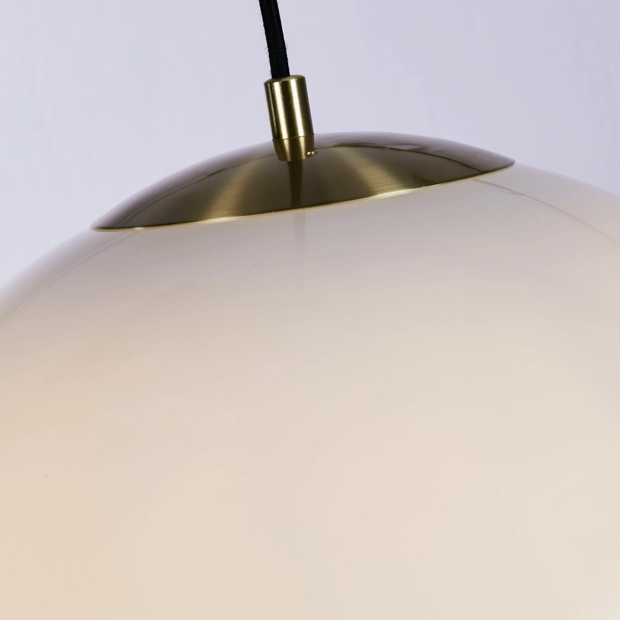 Atom Pendant Various Sizes - Satin Silver/ Satin  Brass & Opal Glass - Image 12