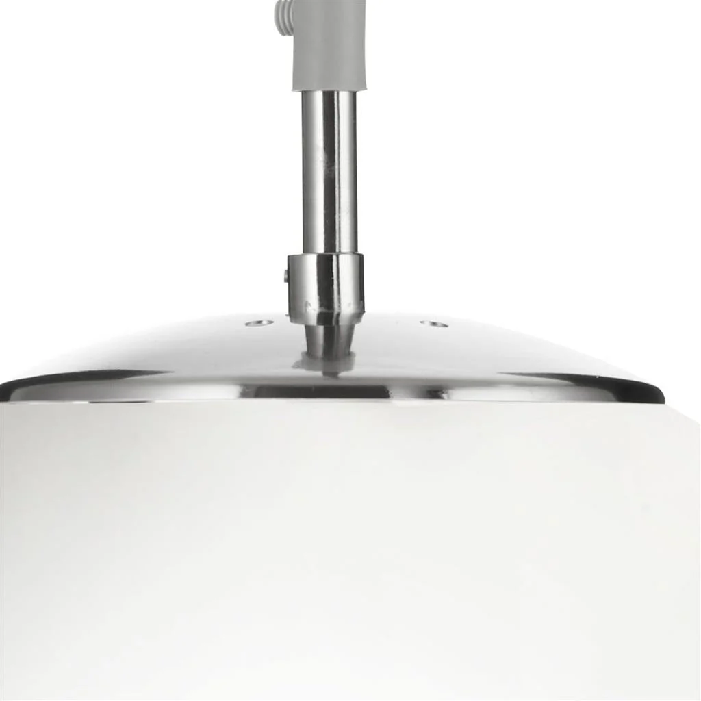 Atom Pendant Various Sizes - Satin Silver/ Satin  Brass & Opal Glass - Image 4