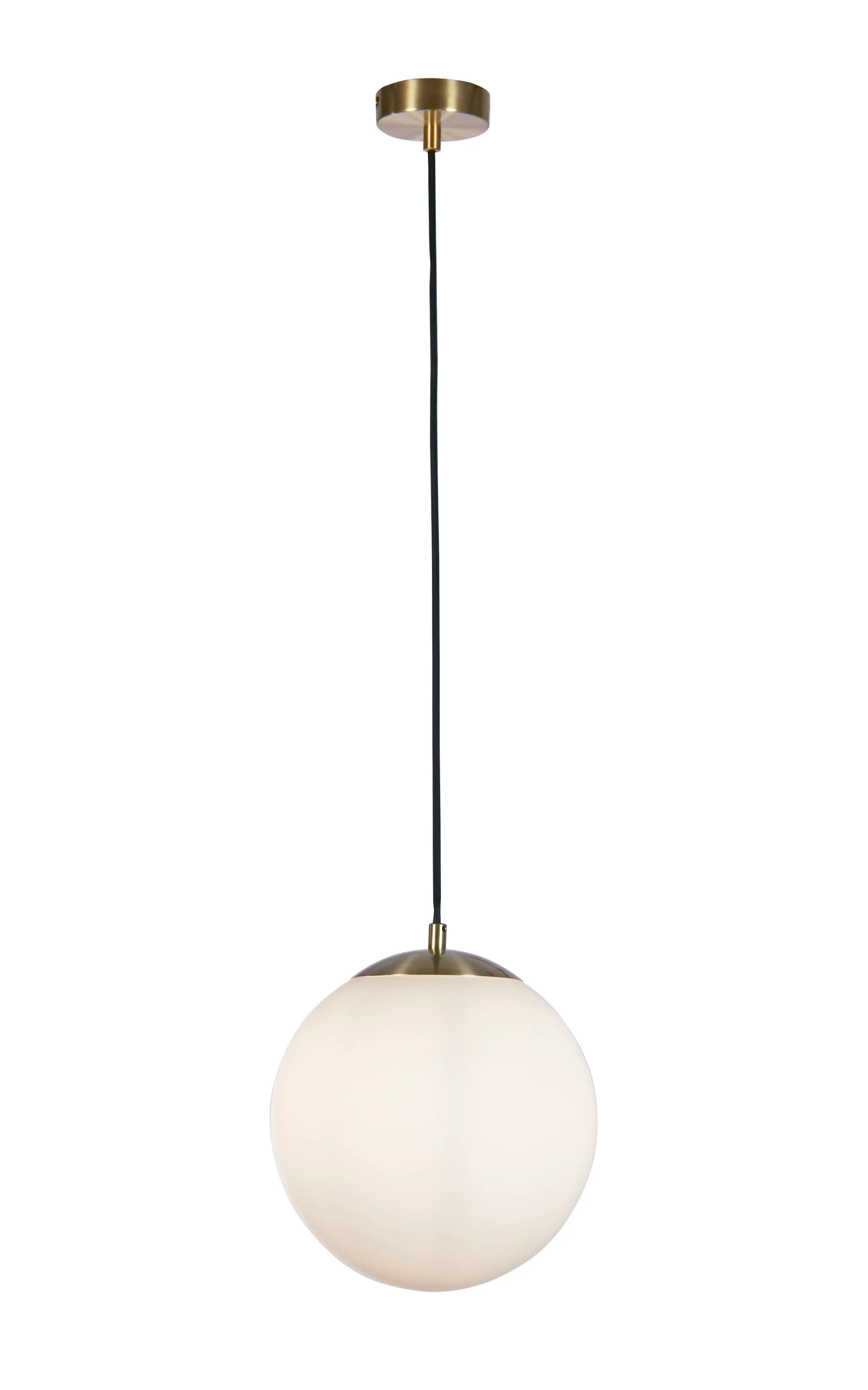 Atom Pendant Various Sizes - Satin Silver/ Satin  Brass & Opal Glass - Image 8