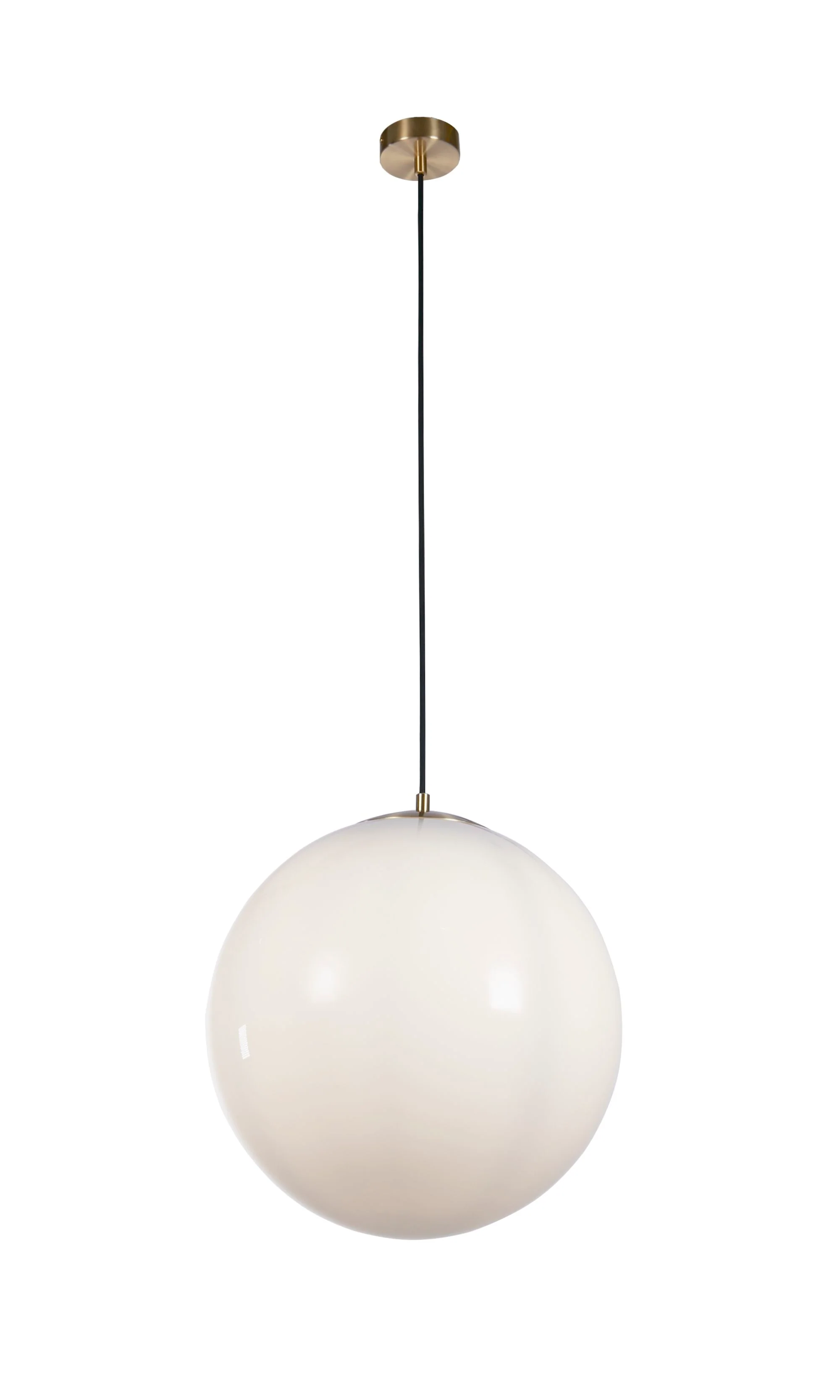 Atom Pendant Various Sizes - Satin Silver/ Satin  Brass & Opal Glass - Image 9