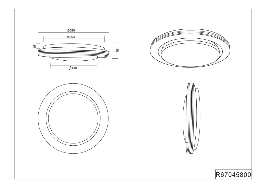 Atria LED Flush Light - Various Size & Finish - Image 12