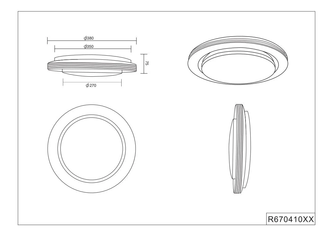Atria LED Flush Light - Various Size & Finish - Image 9