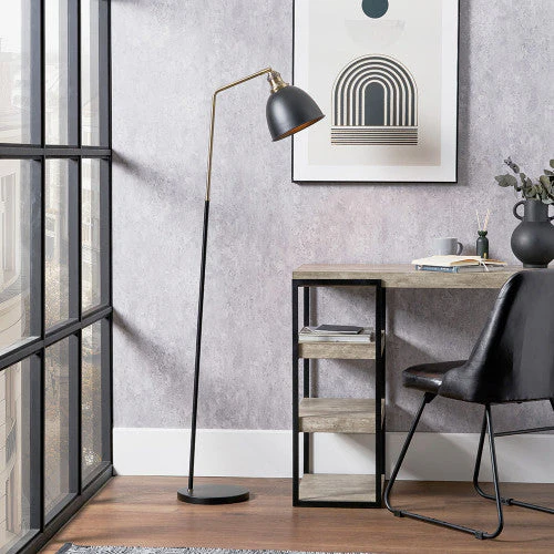 Augusto Black and Gold Task Floor Lamp - Image 4