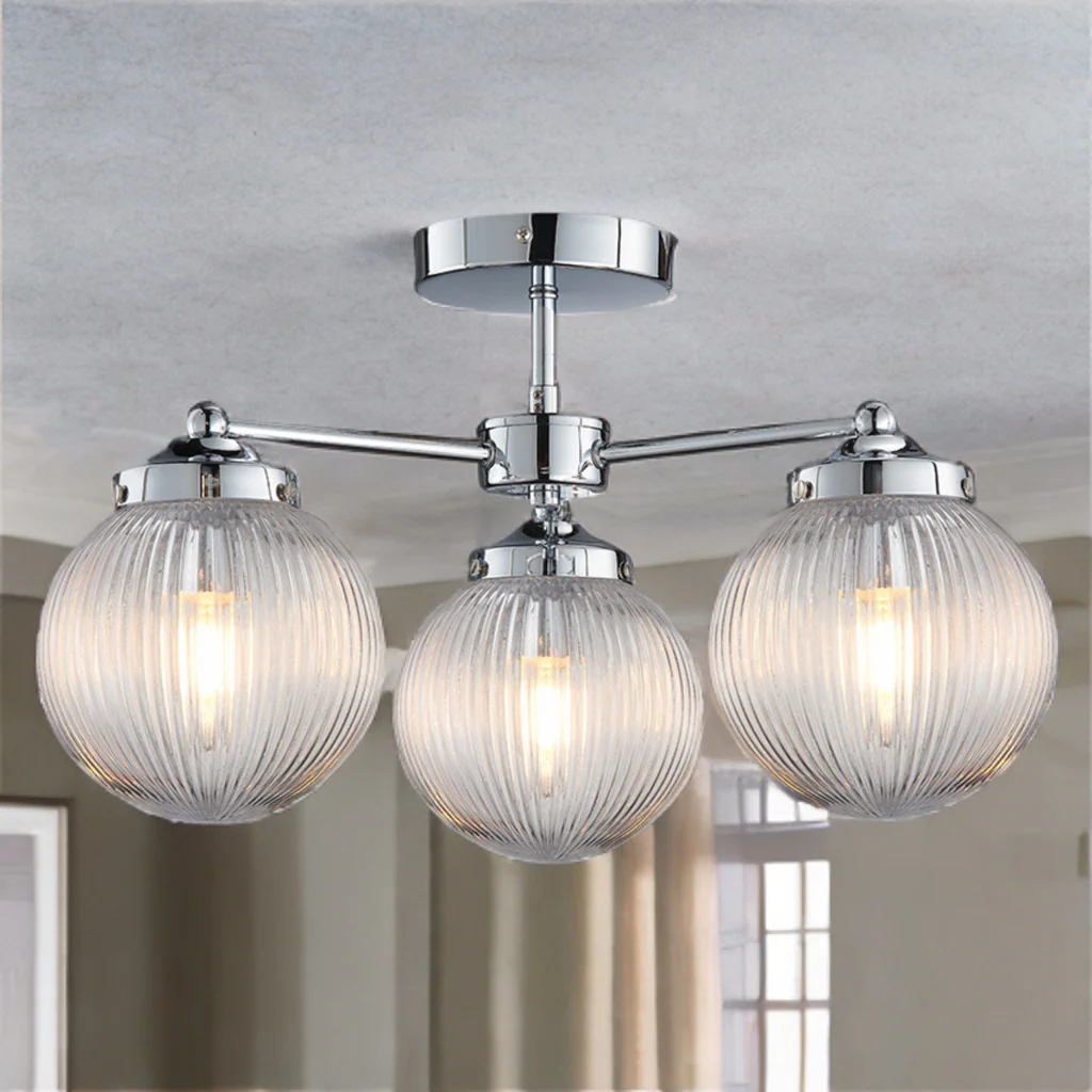 Aura Bathroom Ceiling Light- Antique Brass/ Polished Chrome - Image 4