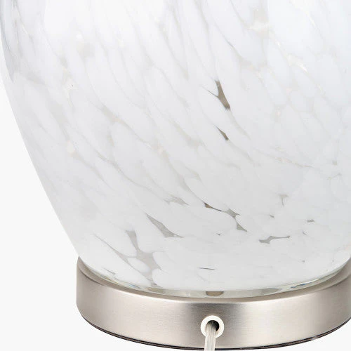 Aurora Speckled White Glass Table Lamp - Image 2