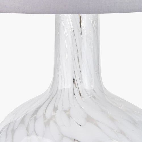 Aurora Speckled White Glass Table Lamp - Image 4