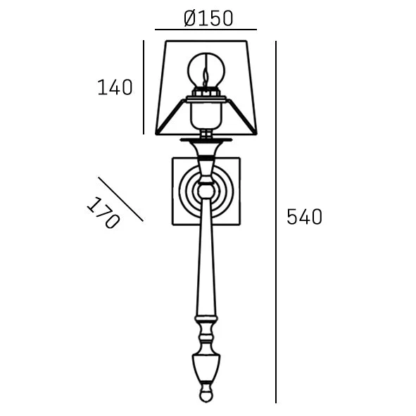 Austin 1Lt Wall Lamp - Various Finish - Image 4