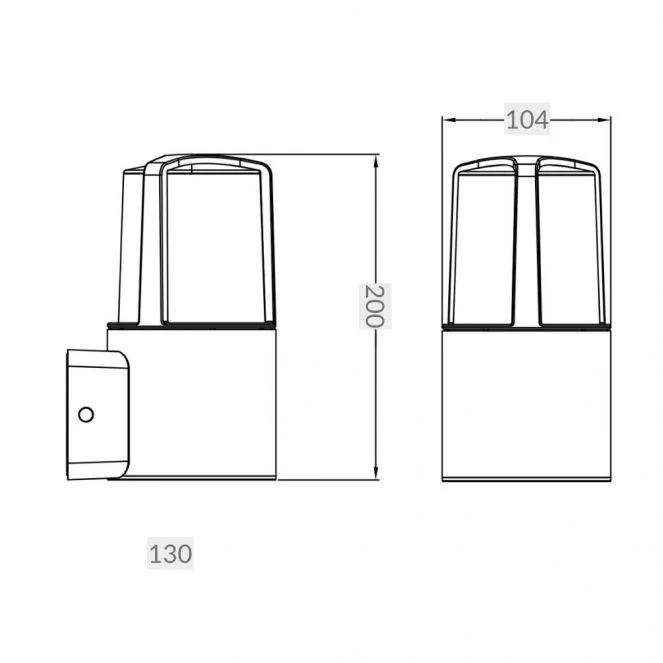 Austin One Light Black Wall Light - Image 2