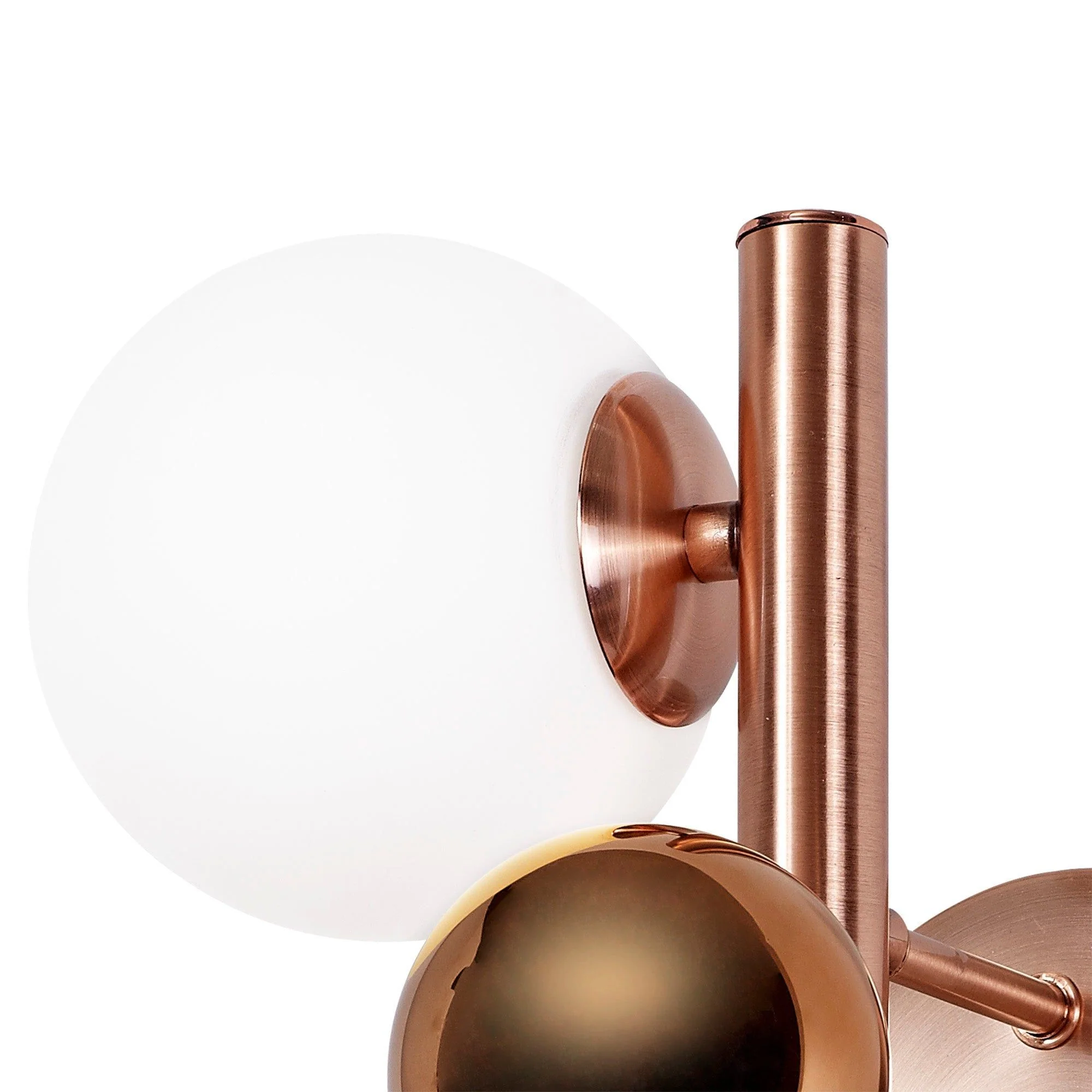 Seville Wall Light, 2Lt x G9, Copper & Opal/Polished Chrome & Iridescent/Polished Chrome & Black, Smoked Glass IP20 - Image 2