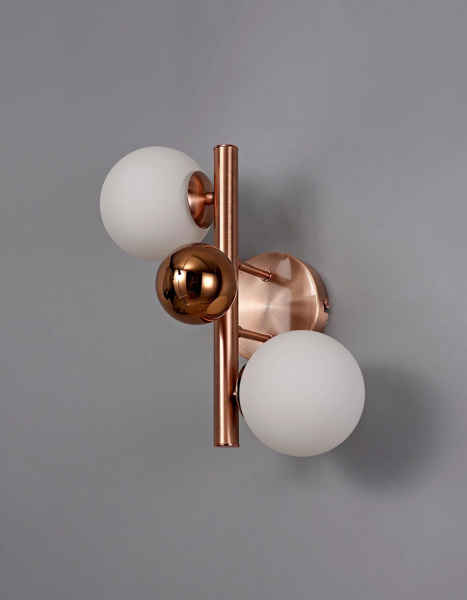 Seville Wall Light, 2Lt x G9, Copper & Opal/Polished Chrome & Iridescent/Polished Chrome & Black, Smoked Glass IP20 - Image 4