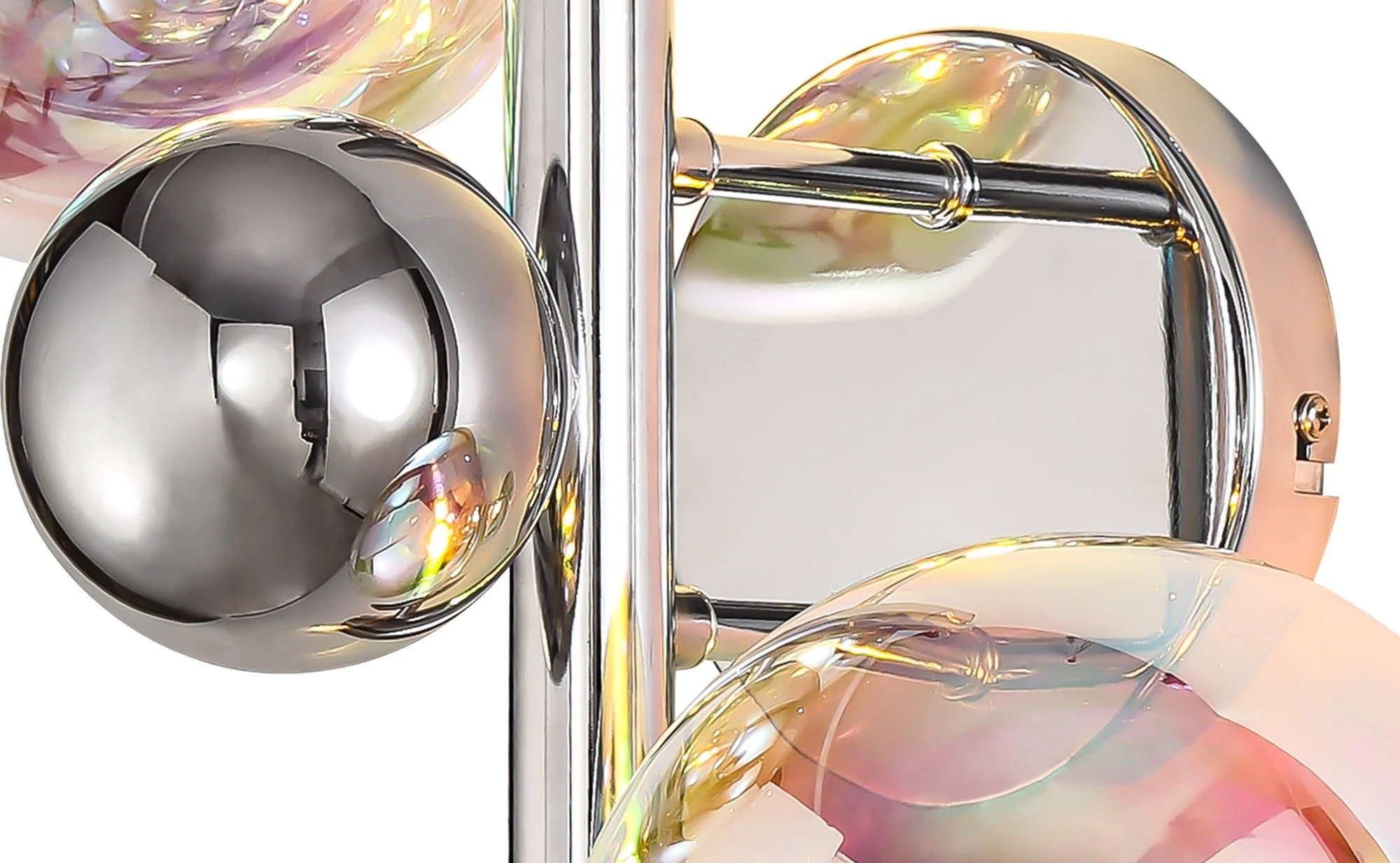 Seville Wall Light, 2Lt x G9, Copper & Opal/Polished Chrome & Iridescent/Polished Chrome & Black, Smoked Glass IP20 - Image 6