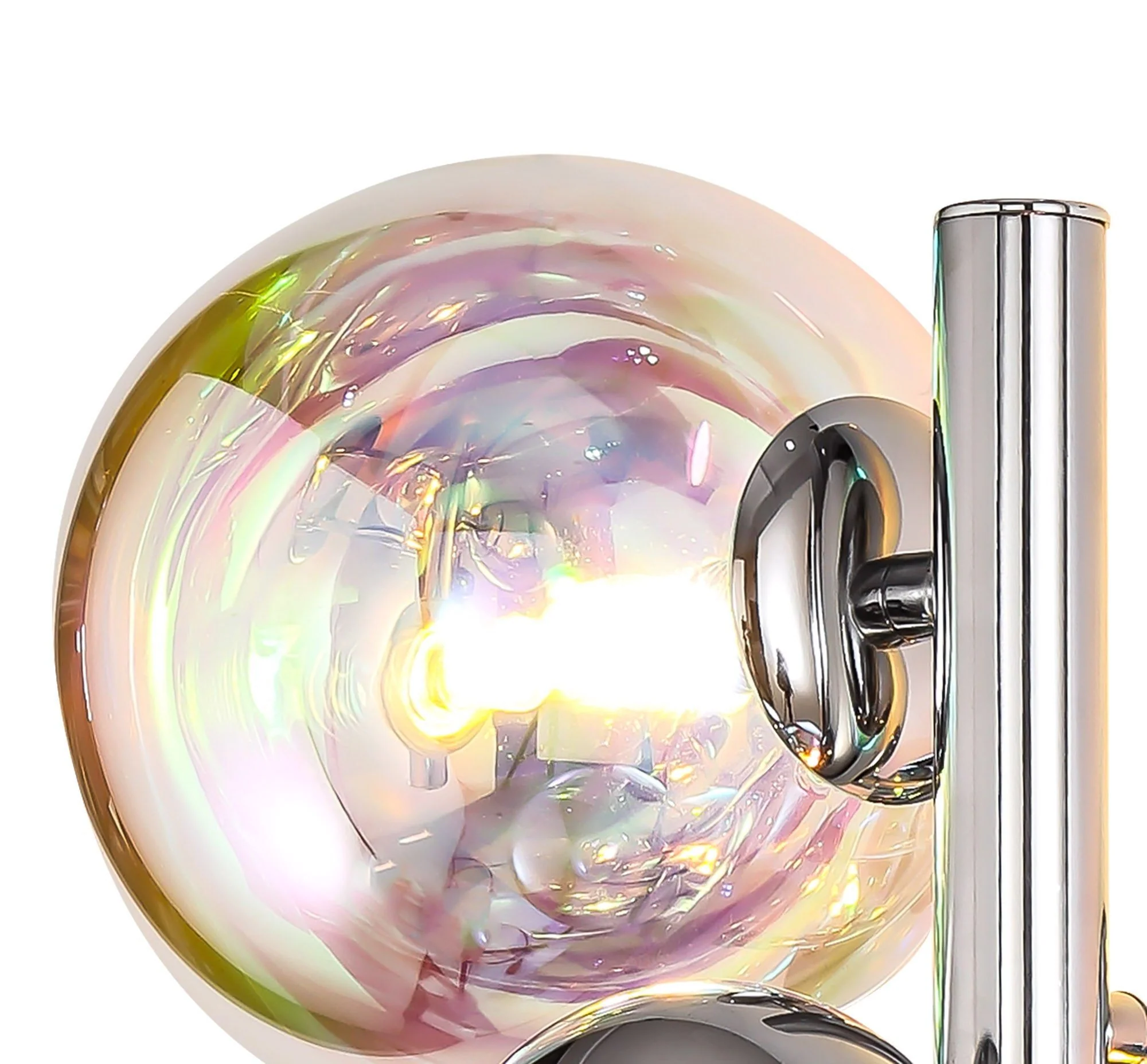Seville Wall Light, 2Lt x G9, Copper & Opal/Polished Chrome & Iridescent/Polished Chrome & Black, Smoked Glass IP20 - Image 7