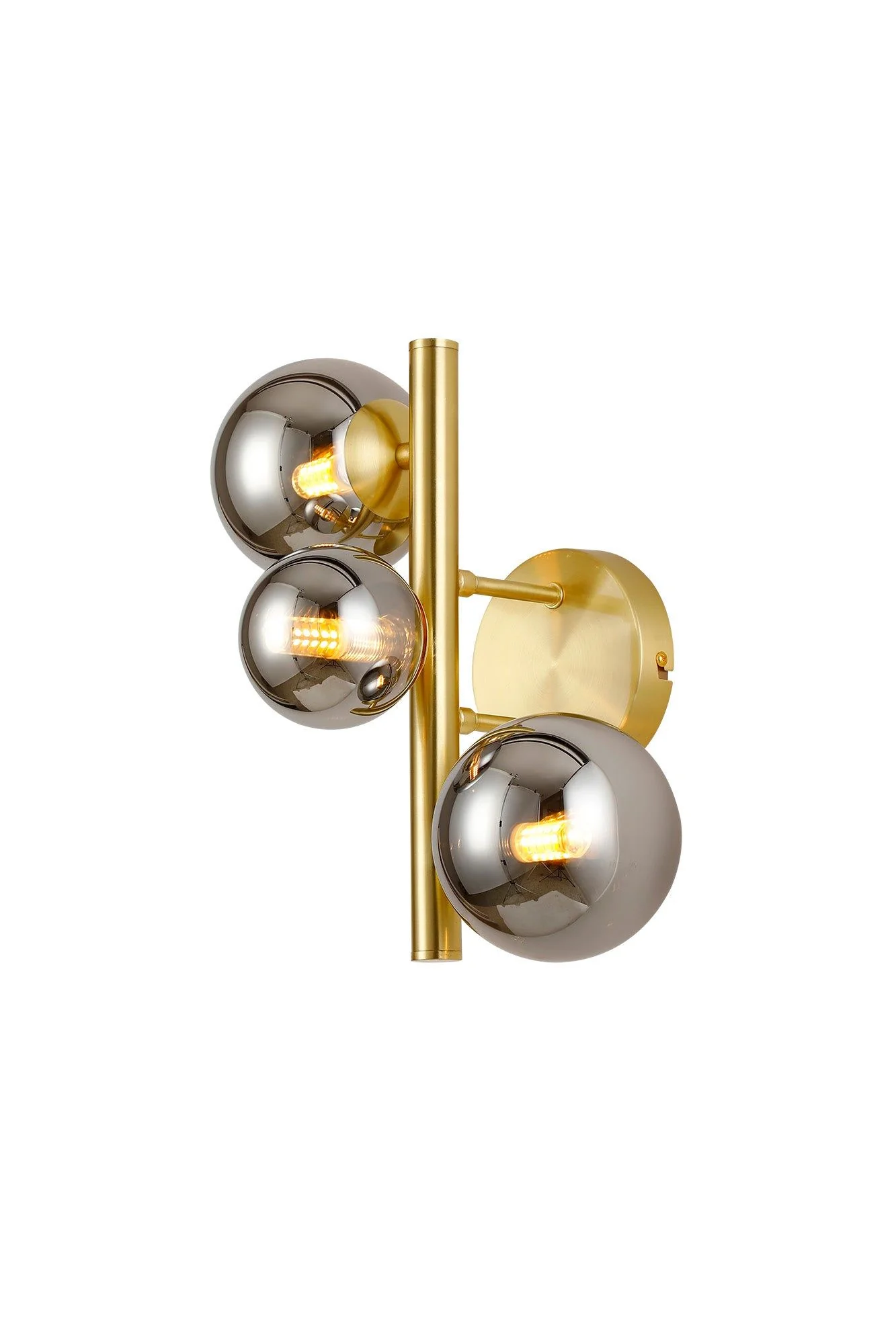 Seville 3 Lt Wall Light, Gold/Black/Nickel - Various Shade Finishes - Image 12