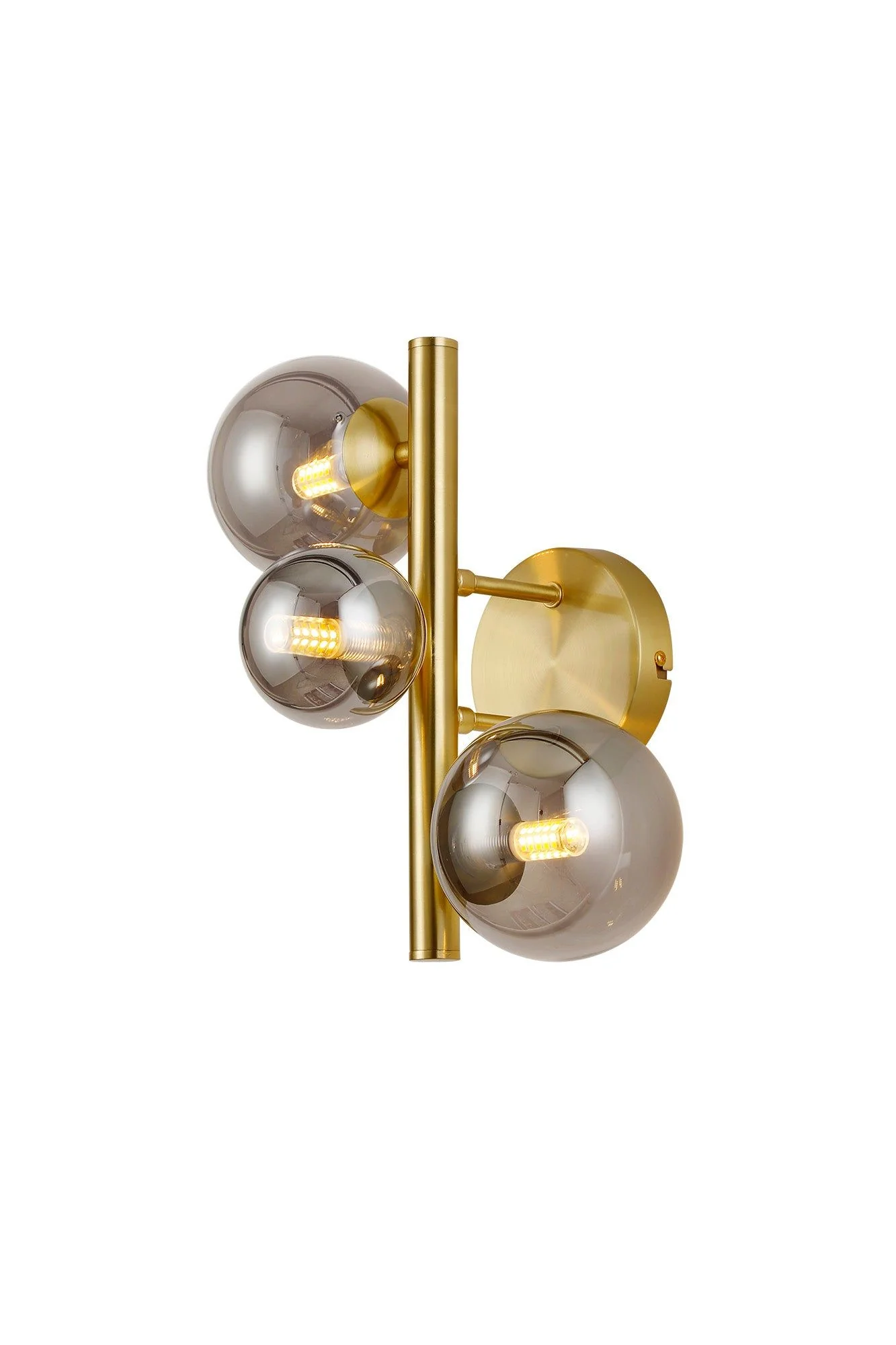 Seville 3 Lt Wall Light, Gold/Black/Nickel - Various Shade Finishes - Image 9