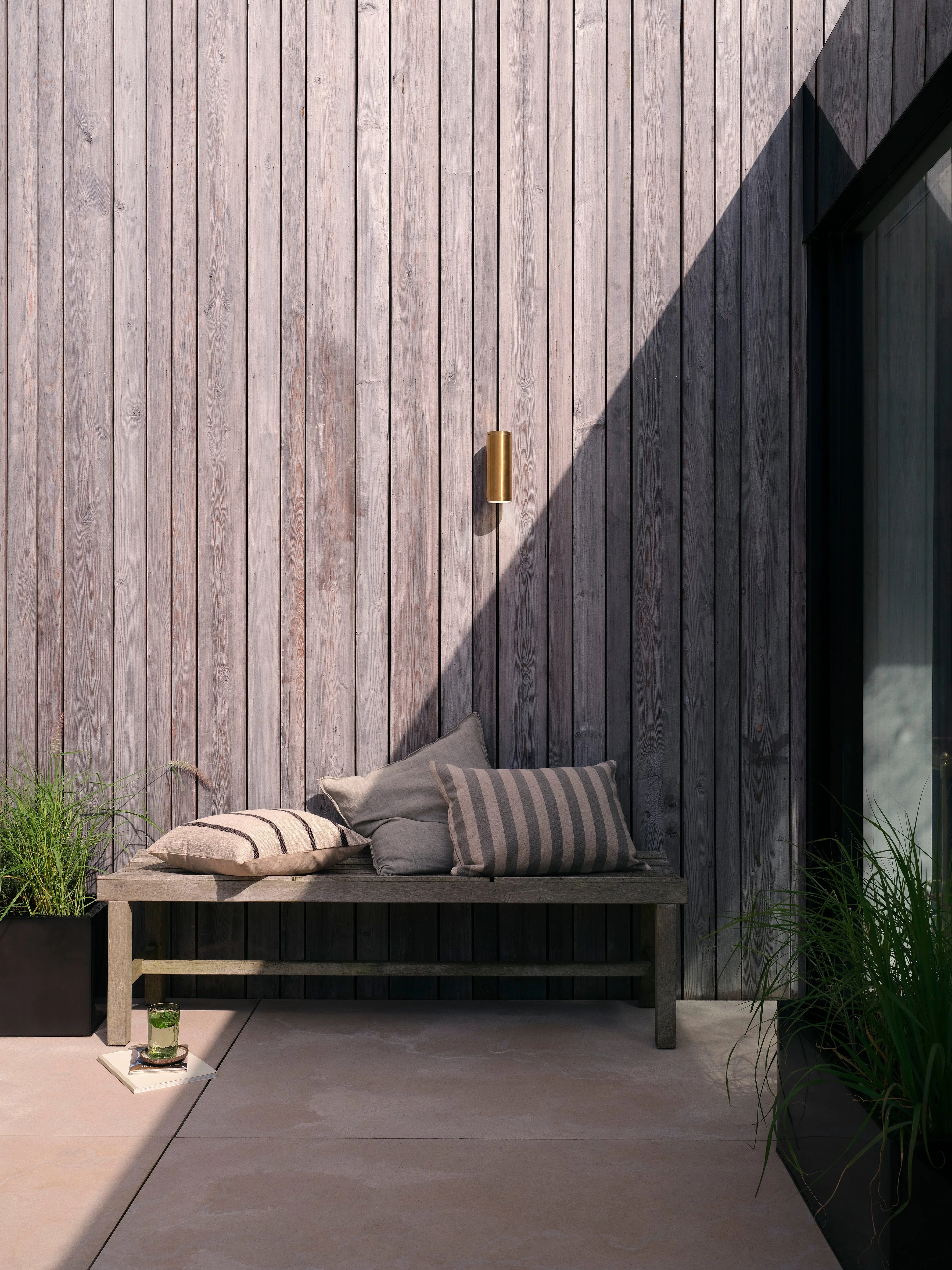 Ava 1/2Lt Coastal Coastal Wall Light in Brushed Stainless Steel/PVD Brushed Brass GU10 IP44 - Image 12