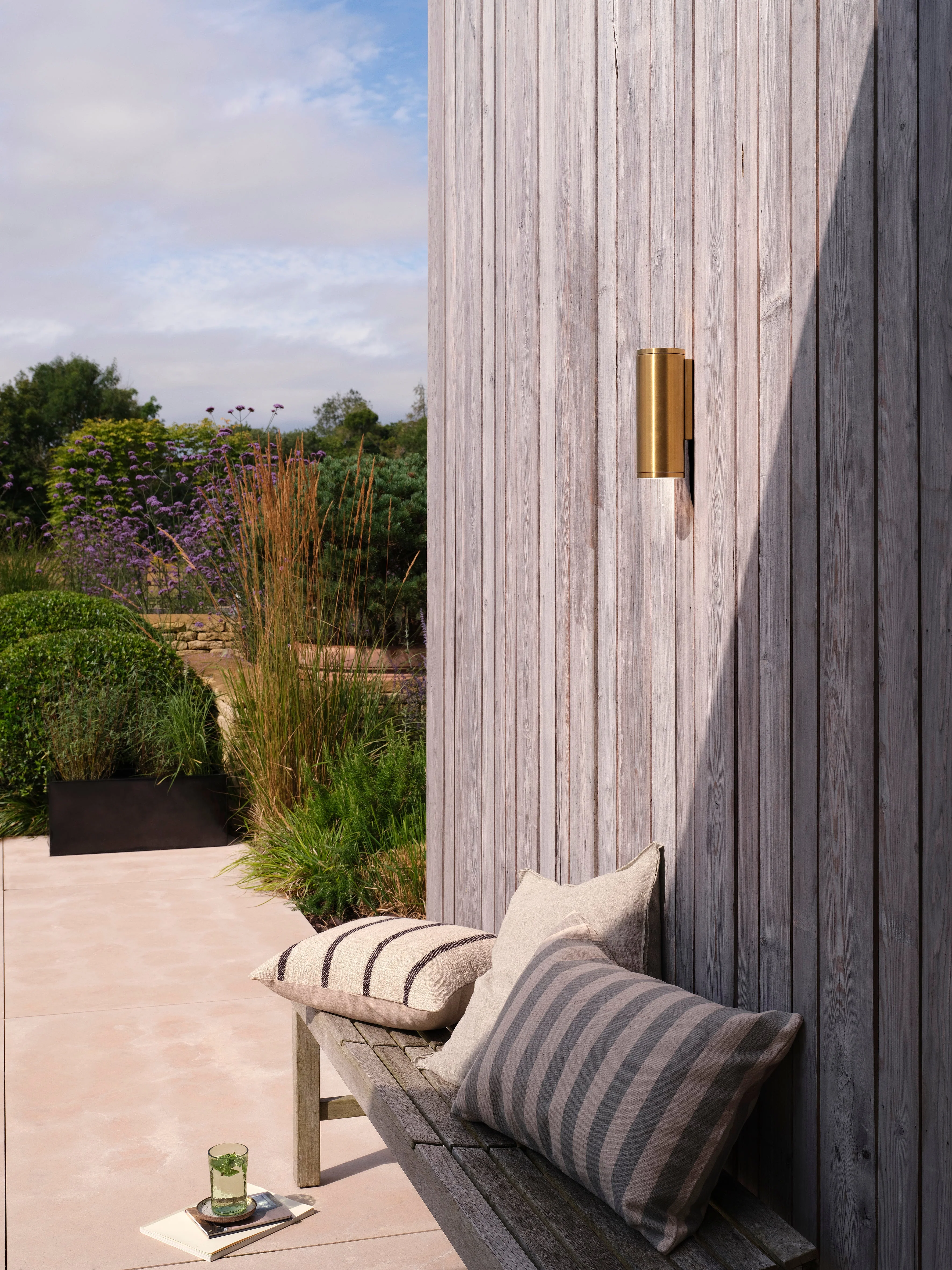 Ava 1/2Lt Coastal Coastal Wall Light in Brushed Stainless Steel/PVD Brushed Brass GU10 IP44 - Image 16