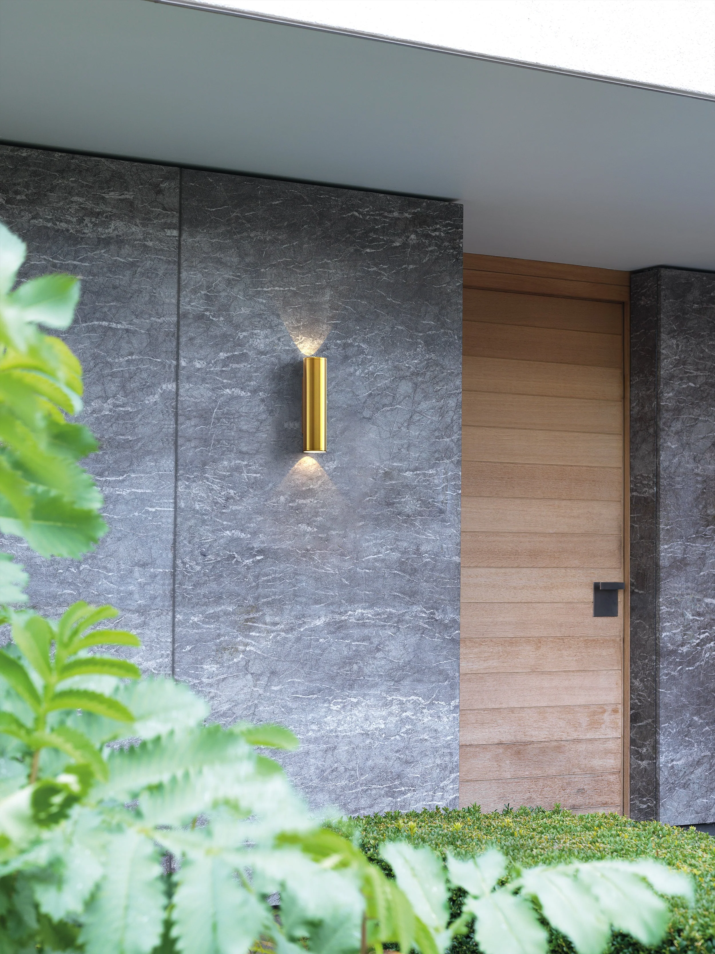 Ava 1/2Lt Coastal Coastal Wall Light in Brushed Stainless Steel/PVD Brushed Brass GU10 IP44 - Image 23