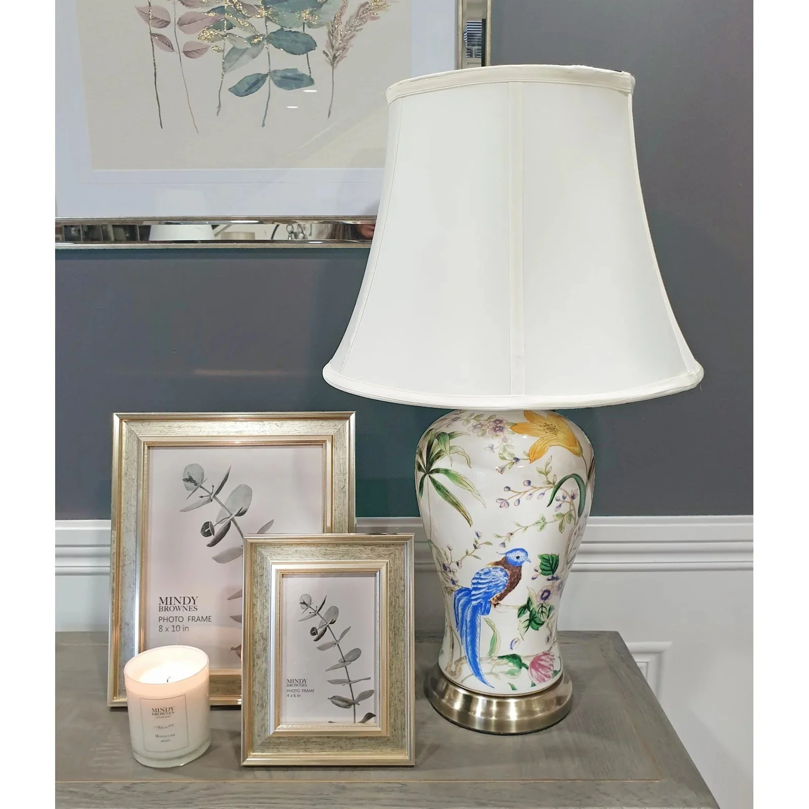 Ava Lamp - Birds of Paradise Floral Ceramic Finish - Image 2